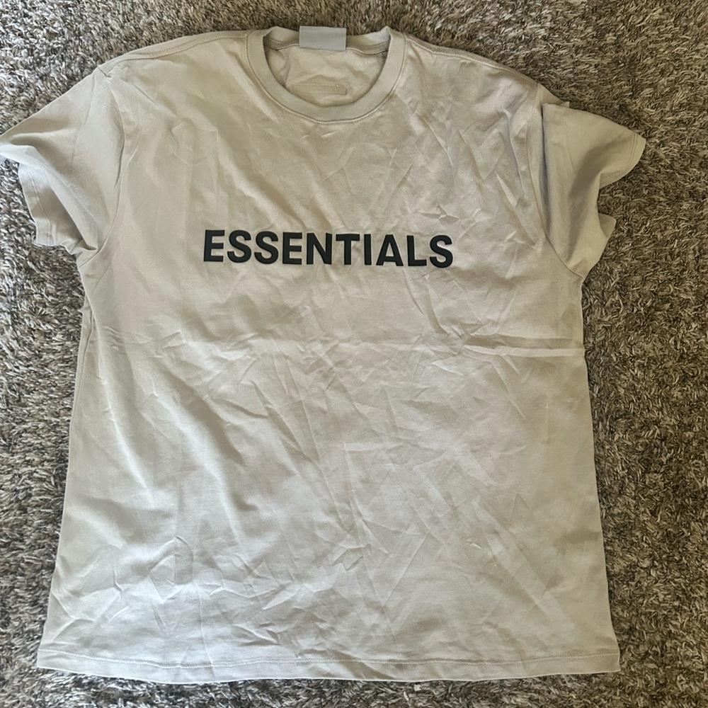 Essentials Light Beige Crewneck Tee